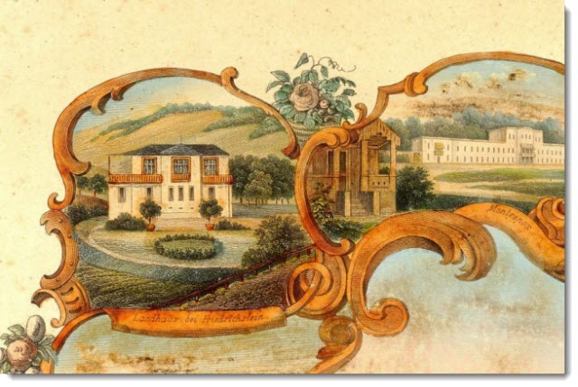 Illustration: Landhaus Villa Roentgen - Grabmahl Roentgen - Schloß Monrepos
